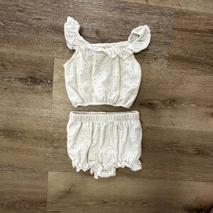 Charming Kids White Eyelet Set